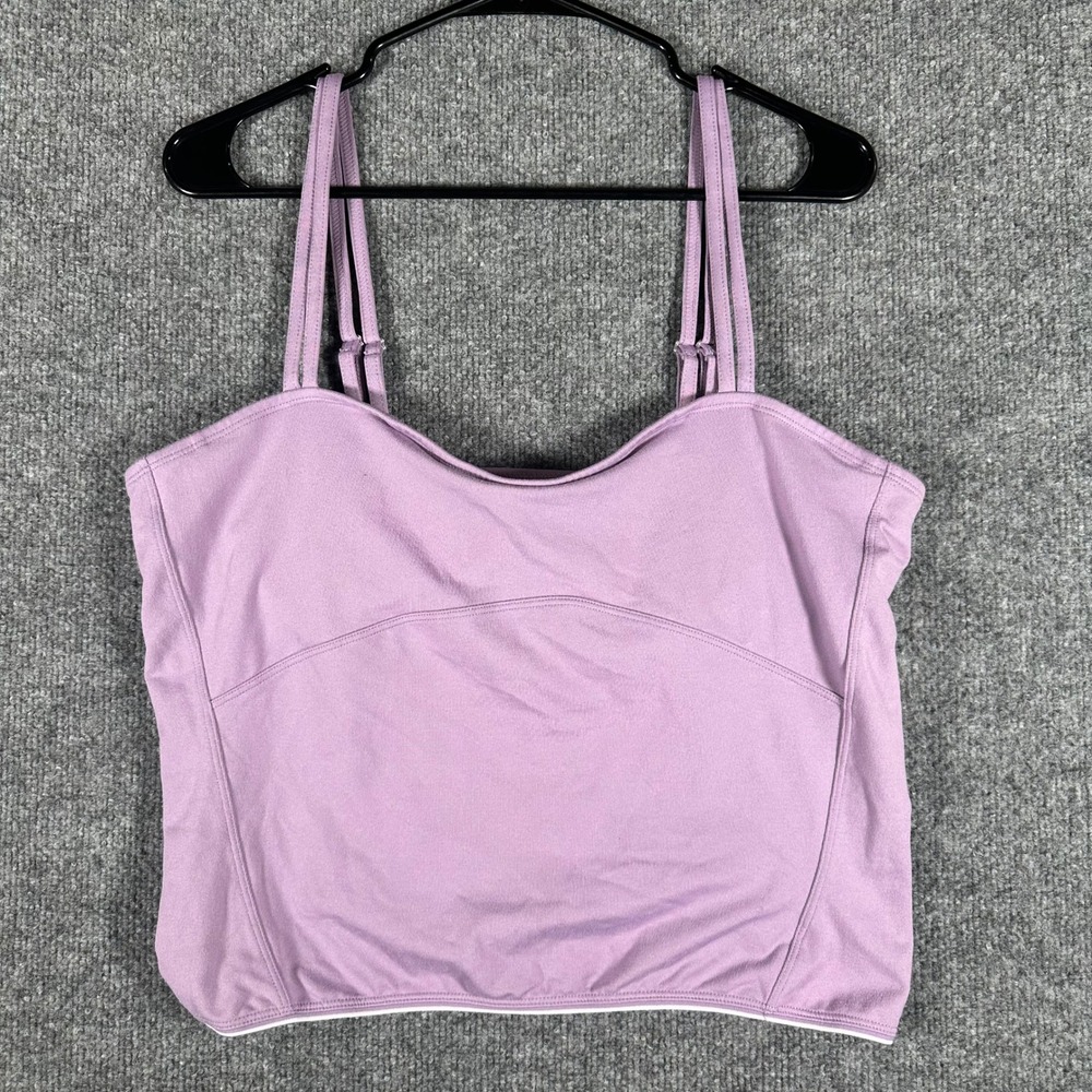 New Balance Tank Top Womens Size XL Purple Cropped Adjustable Strap Athletic